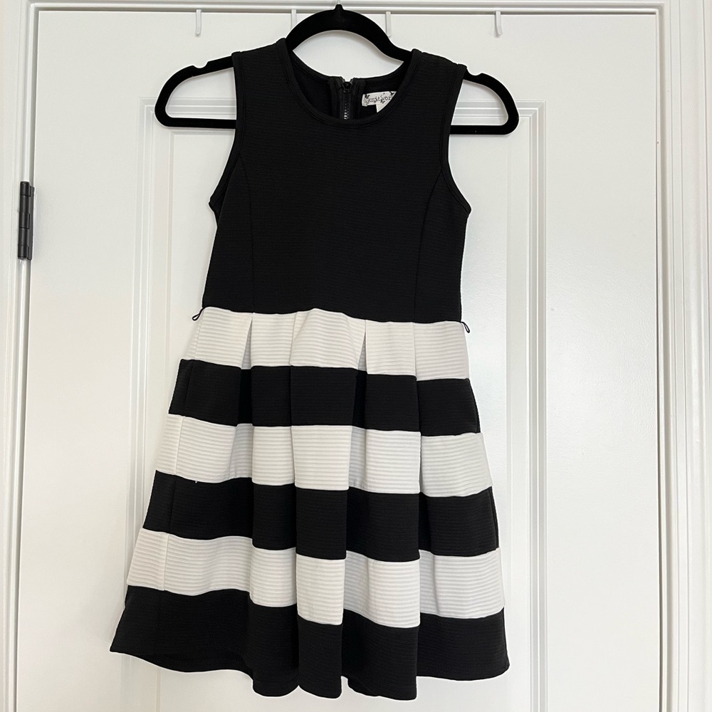 Knitworks Black and White Striped Dress